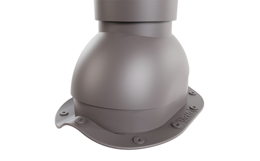 Роторная вентиляция Viotto для металлочерепицы Монтеррей d=110 мм утепленная, RAL 8019 серо-коричневый