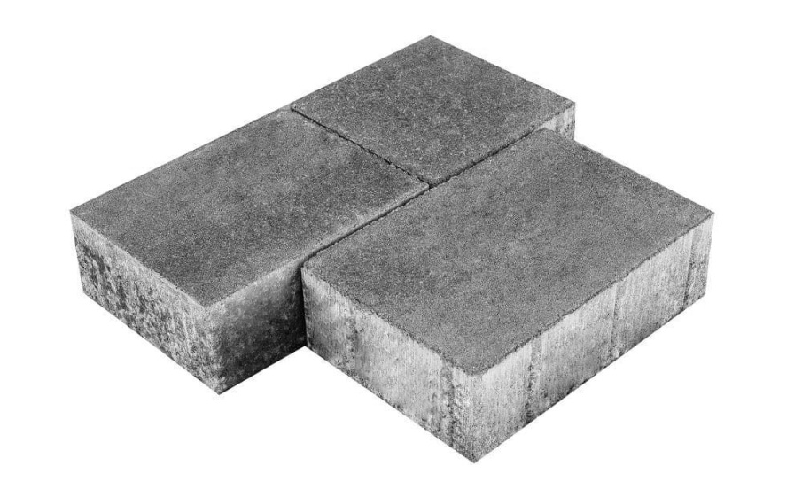 Плитка тротуарная Новый город В.3.Фсм.8 Стандарт гладкий серый