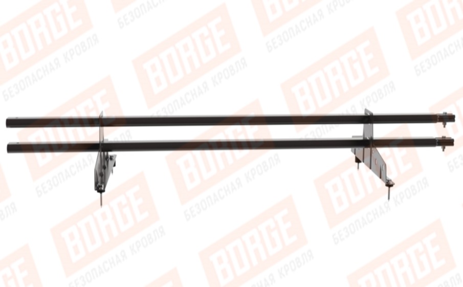 Снегозадержатель трубчатый Borge для кровли из металлочерепицы, профнастила, материалов на основе битума оцинкованный RAL 8019, 1,5 м