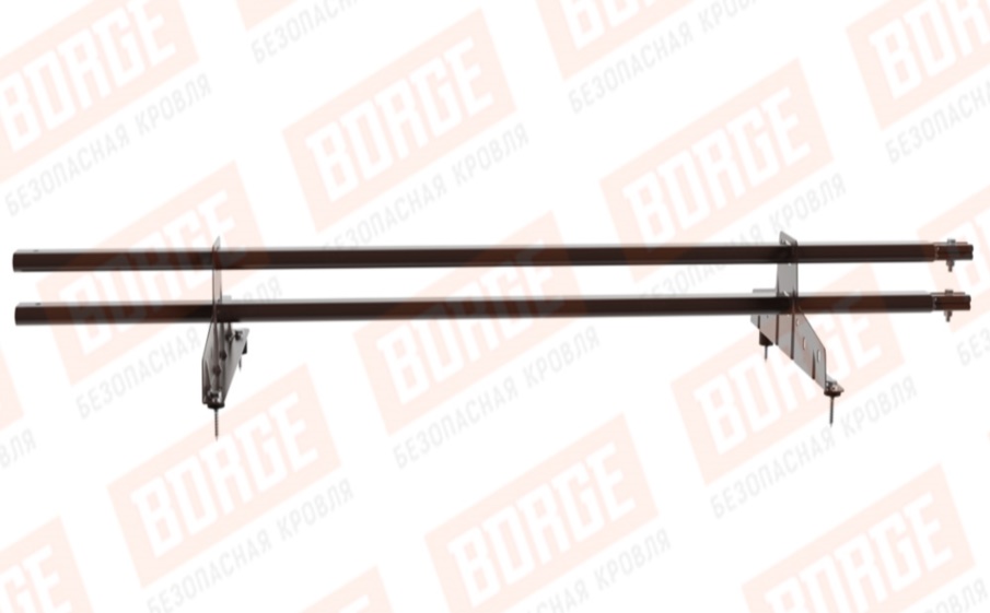 Снегозадержатель трубчатый Borge для кровли из металлочерепицы, профнастила, материалов на основе битума оцинкованный RAL 8017, 1,5 м