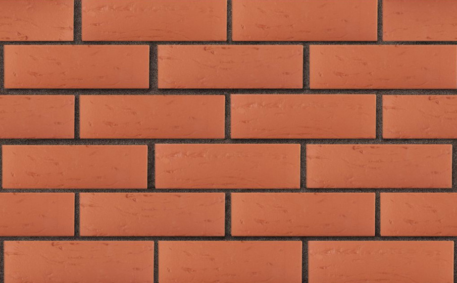 Кирпич облицовочный полнотелый ЛСР, красный флэш, рустик, 250*120*65 мм