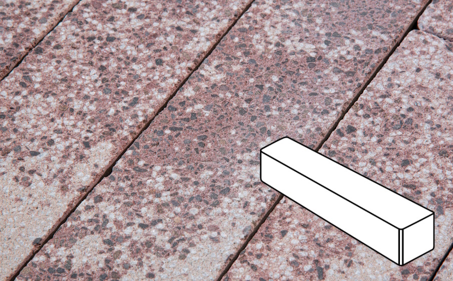 Плитка тротуарная Готика Granite FINERRO, Ригель Б.3.П.8, Сансет 360*80*80 мм