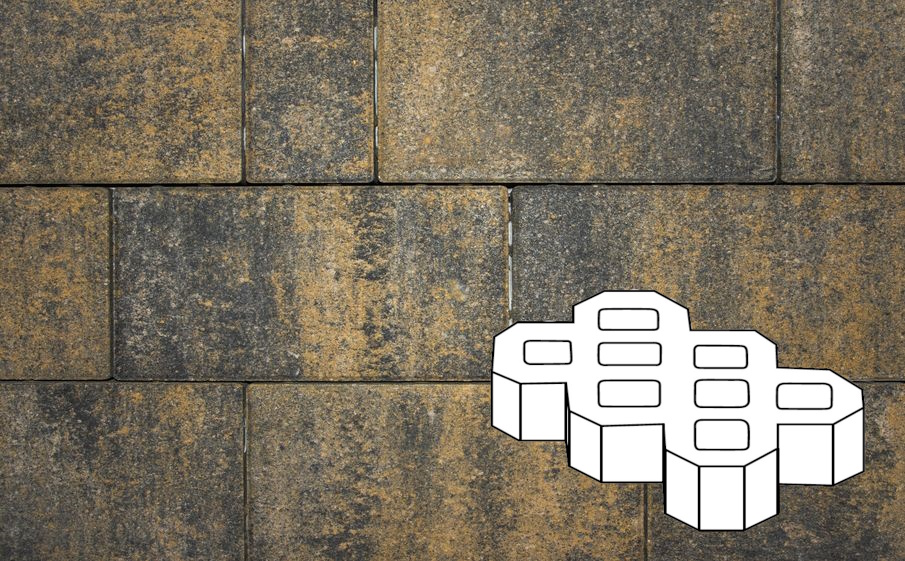 Плитка тротуарная Готика Natur, Экопарковка Б.6.ГР.10, Лимончелло, 600*400*100 мм