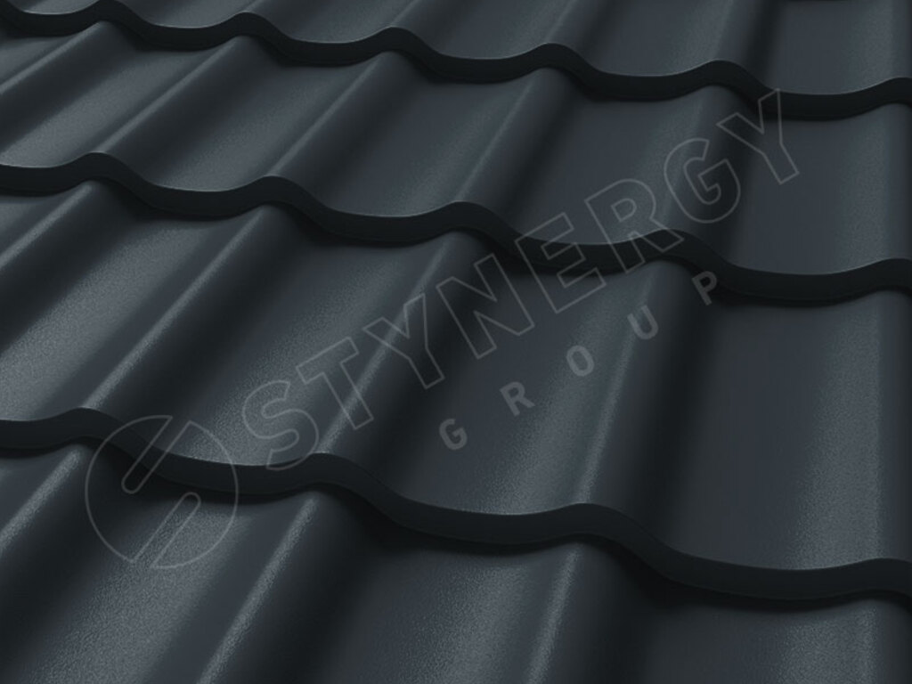 Металлочерепица Stynergy СМ Классик Rooftop Бархат RAL 7016