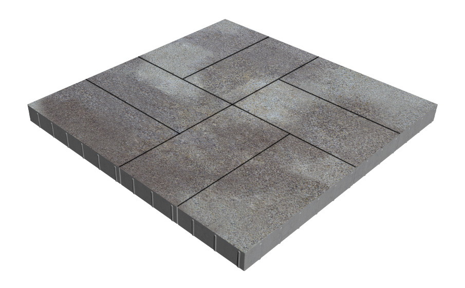 Плитка тротуарная SteinRus Парк Плейс Б.3.П.8, Валдай, Backwash, 600*300*80 мм