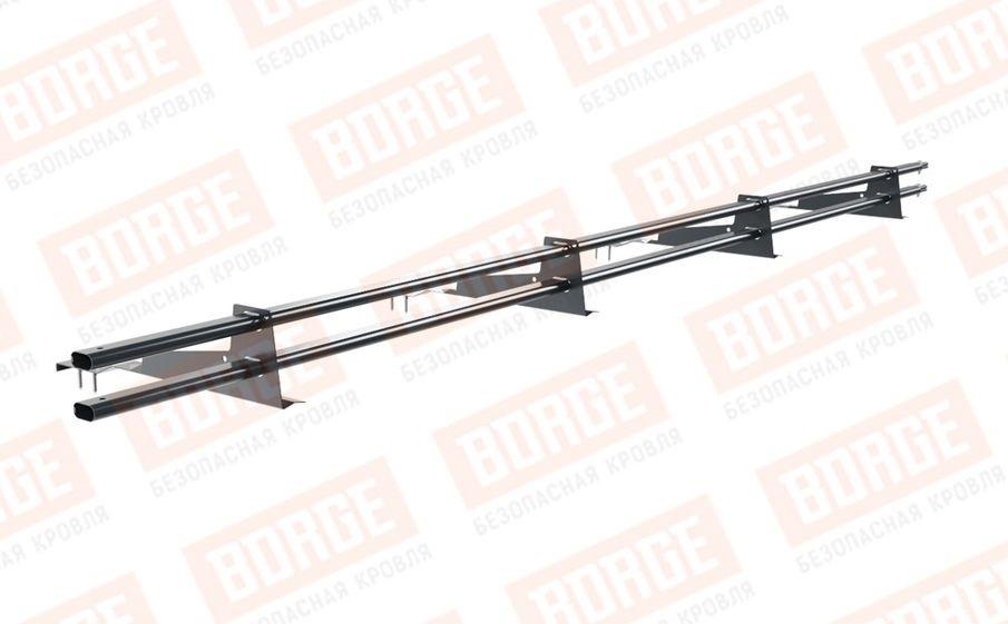 Снегозадержатель трубчатый Borge для черепичной кровли оцинкованный RAL 7016, 3 м