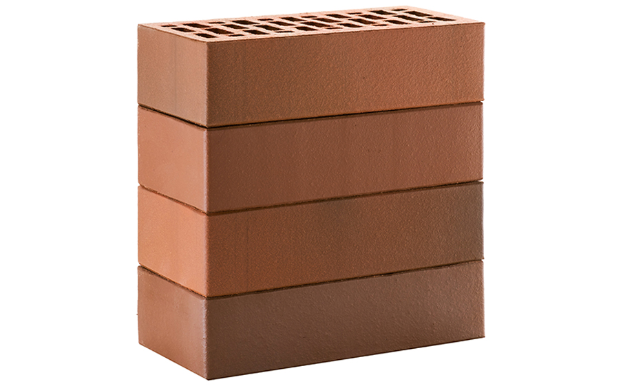 Кирпич лицевой ЛСР красный флэш ультра гладкий, утолщенные стенки, 250*120*65 мм