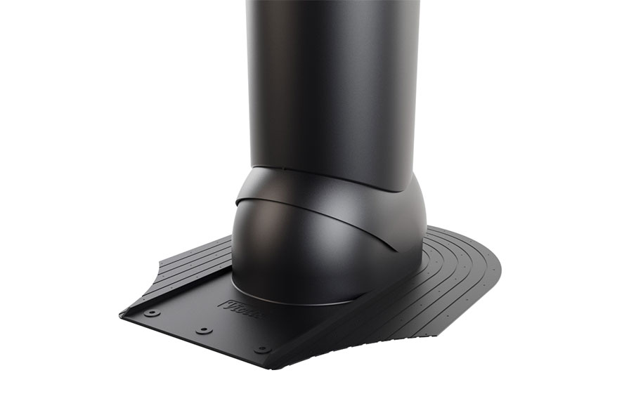 Труба вентиляционная Viotto для мягкой кровли при монтаже d=150 мм утепленная, RAL 9005 черный