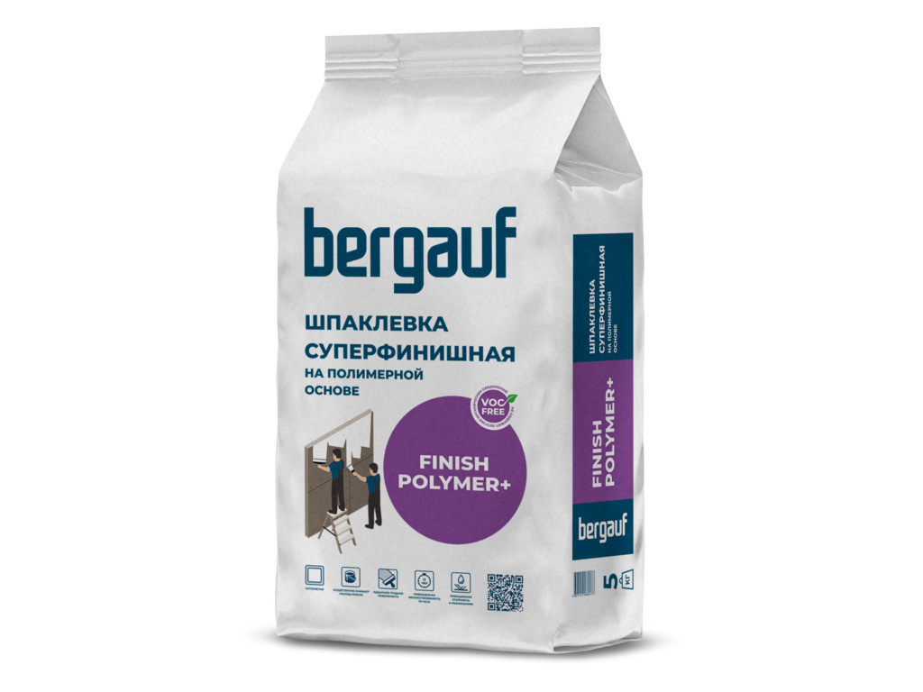 Финишная шпаклевка Bergauf FINISH POLYMER+, 5 кг