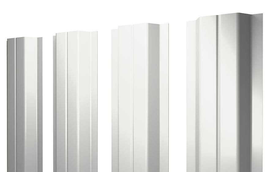 Штакетник П-образный А 0,45 PE Double RAL 9003 сигнальный белый