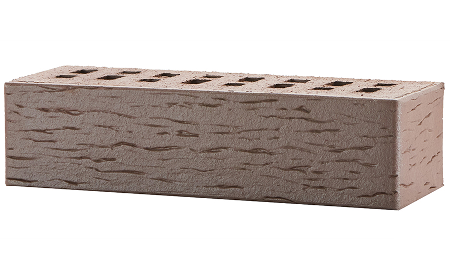 Кирпич клинкерный ЛСР Брюгге темно-терракотовый флэш береста, 250*85*65 мм