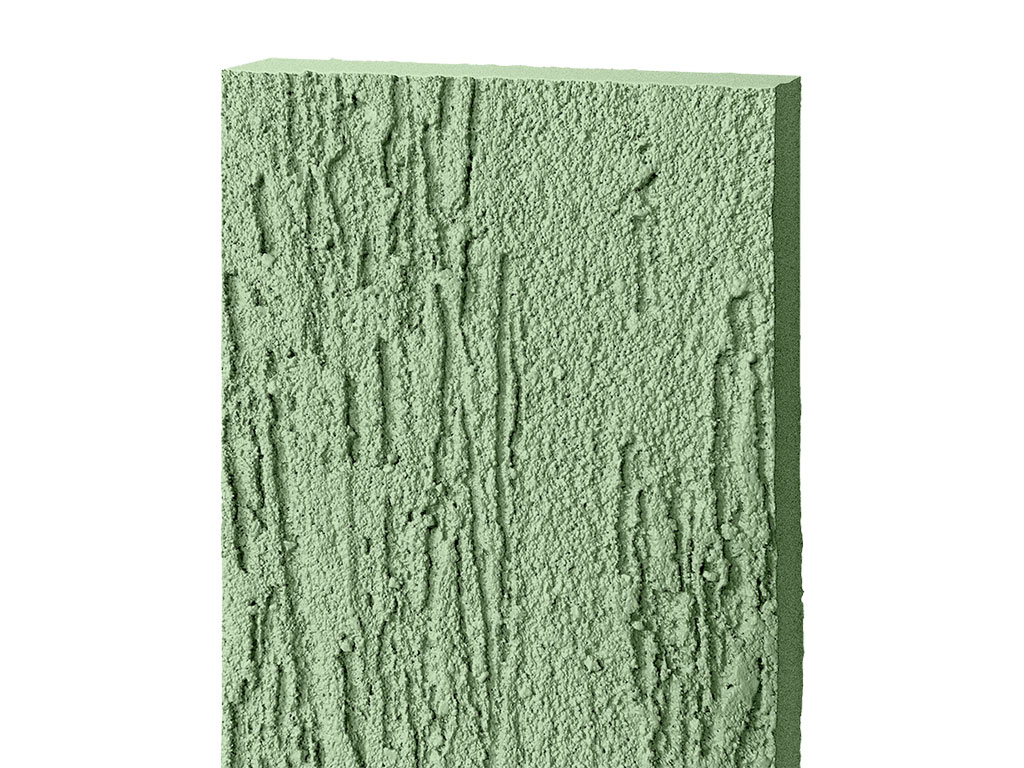 Фиброцементная панель БЕТЭКО Короед RAL 6021 (бледно-зеленый), 3000*1200*8 мм