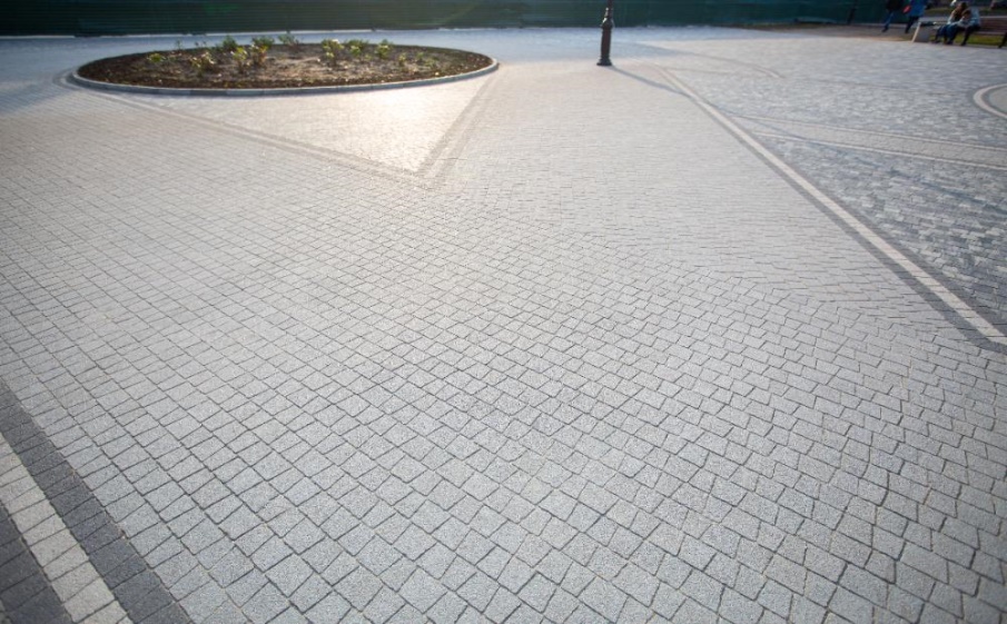 Плитка тротуарная Антик Б.3.А.6 стандарт гладкий серый, комплект 5 шт, толщина 60 мм