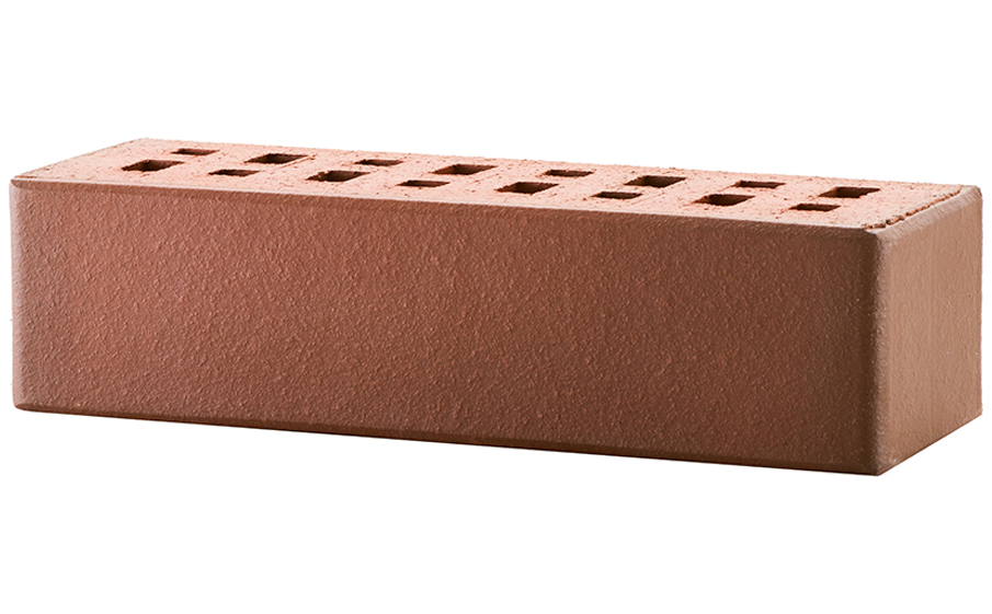 Кирпич клинкерный ЛСР Ноттингем красный флэшинг гладкий, 250*85*65 мм