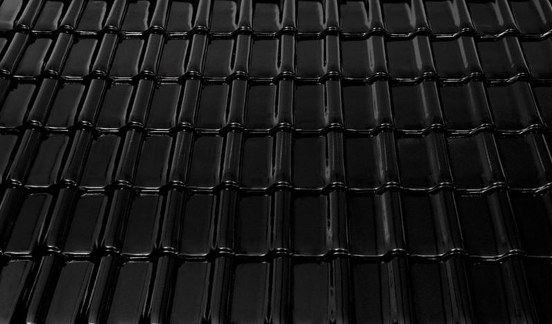 Керамическая черепица рядовая TONDACH Sulm black Amadeus