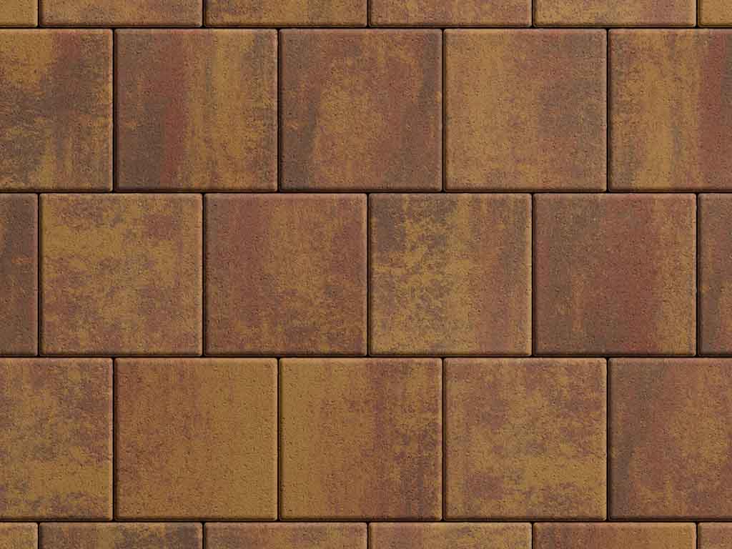 Плитка тротуарная Квадрат Б.2.К.6 листопад гладкий осень, 200*200*60 мм