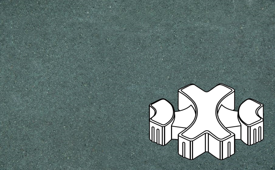 Плитка тротуарная Готика Profi, Эко-фантазия Б.3.ГР.8, зеленый, частичный прокрас, с/ц, 300*300*80 мм