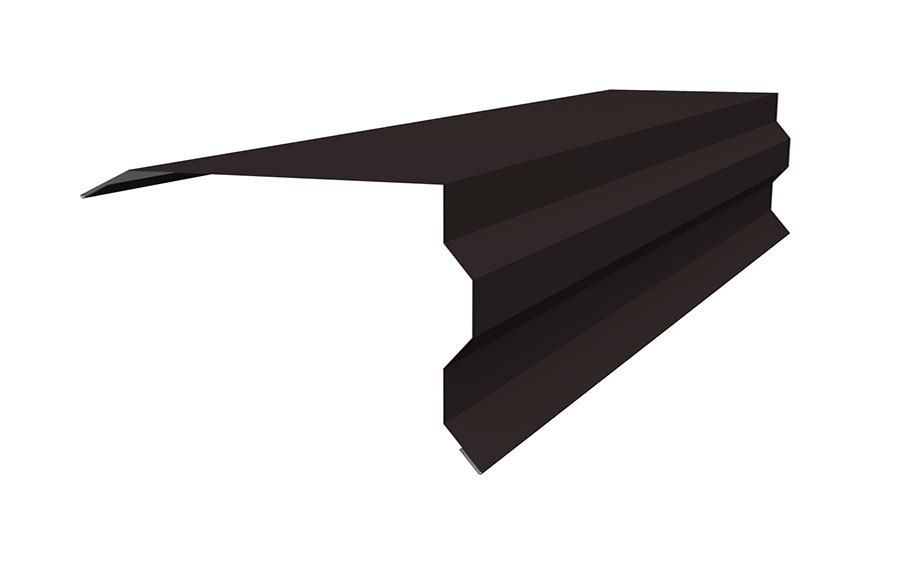 Планка торцевая фигурная 100*85 мм Grand Line PurPro Matt RAL 9005, 2 м