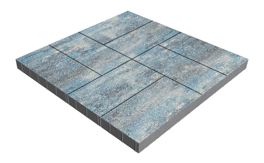 Плитка тротуарная SteinRus Парк Плейс Б.3.П.8, Antico, Амбер, 600*300*80 мм