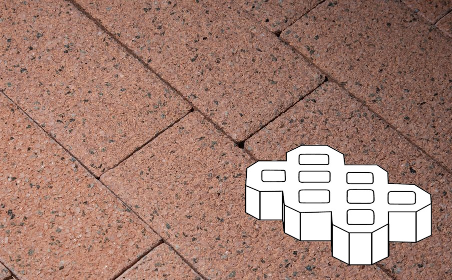 Плитка тротуарная Готика Premium Gold, Экопарковка Б.6.ГР.10, №15, 600*400*100 мм