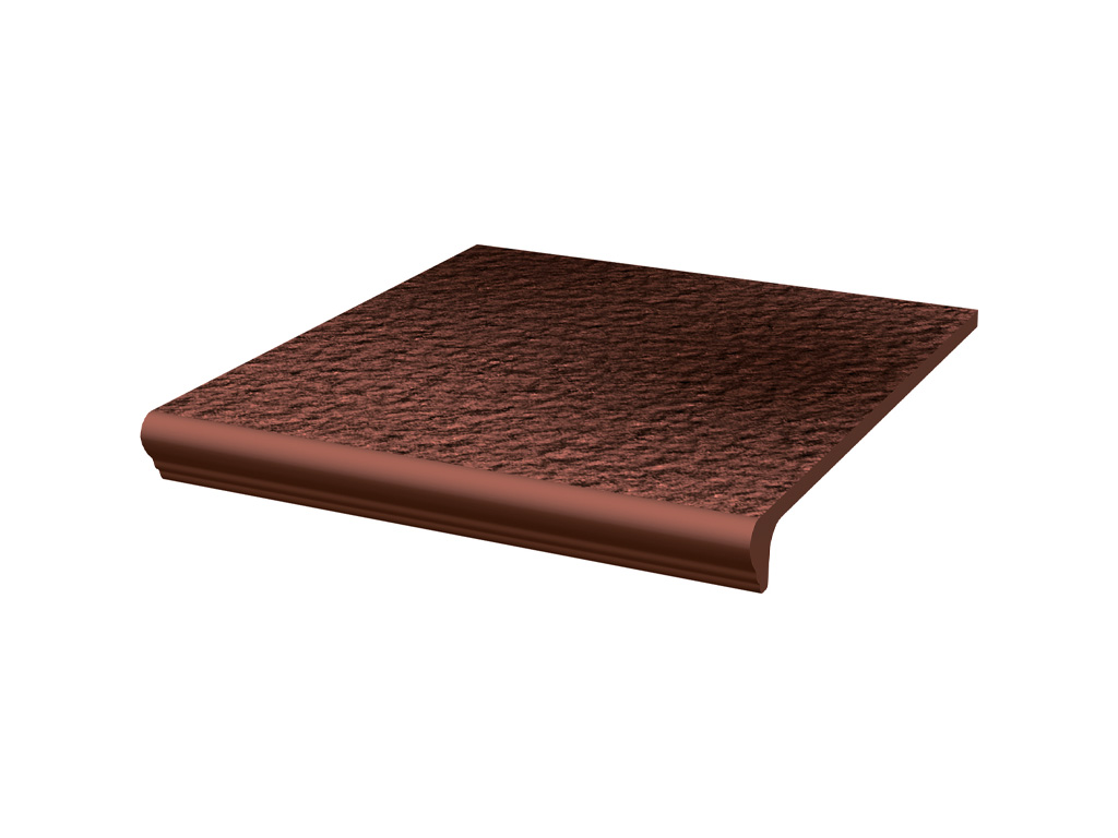 Клинкерная ступень с капиносом Paradyz Cloud, Rosa, 330*300*11 мм