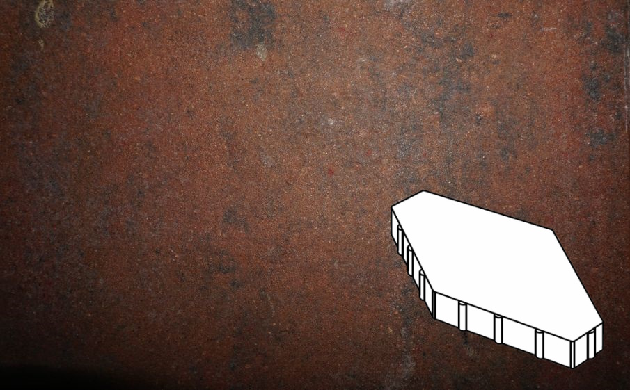 Плитка тротуарная Готика Natur, Зарядье Б.6.Ш.10 Без фаски, Гавана, 600*400*100 мм