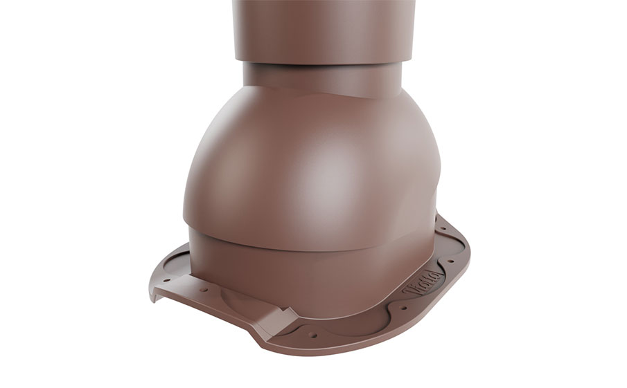 Труба вентиляционная Viotto для металлочерепицы Адаманте d=110 мм утепленная, RAL 8017 коричневый