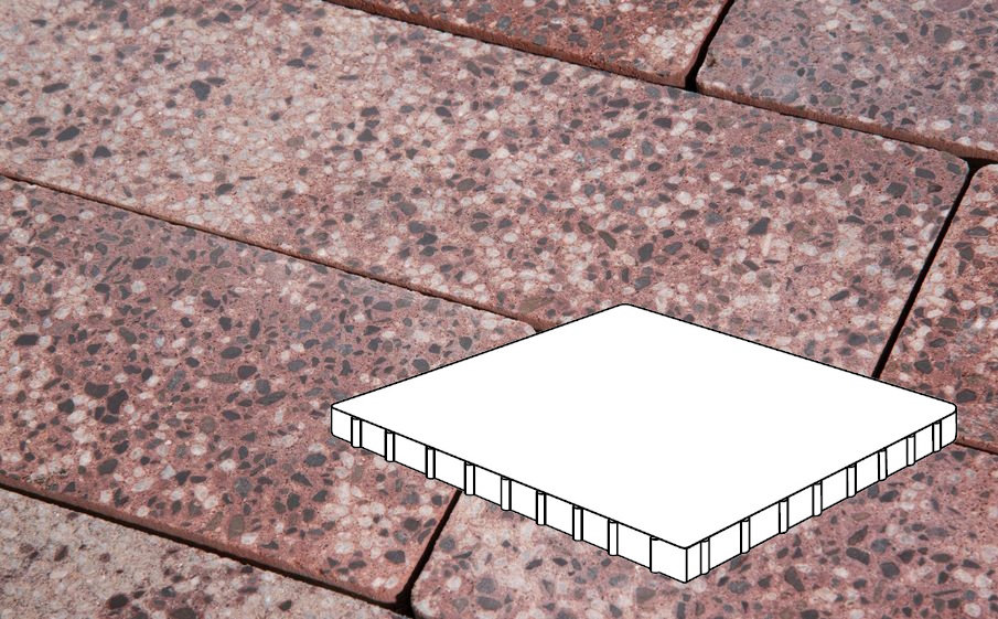 Плитка тротуарная Готика, Granite FINO, Плита Б.10.К.10, Сансет, 1000*1000*100 мм