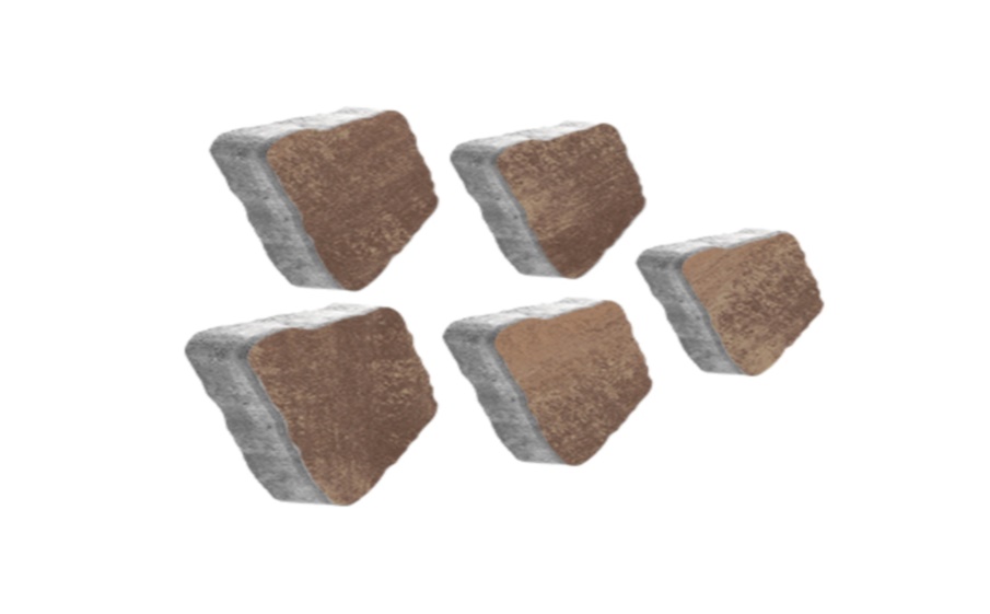 Плитка тротуарная Антик Б.3.А.6 листопад гладкий хаски, комплект 5 шт, толщина 60 мм