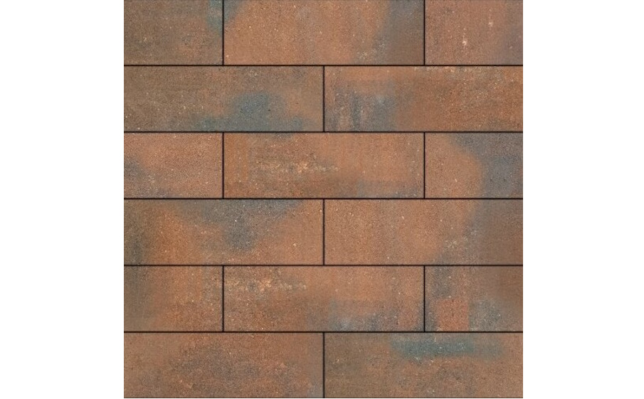 Плитка тротуарная SteinRus Гранада Б.7.П.8, гладкая, ColorMix Штайнрус, 600*200*80 мм