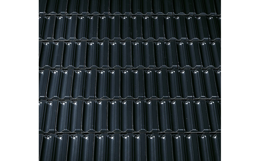 Керамическая черепица рядовая CREATON Ratio Hongeda Finesse черный глазурь