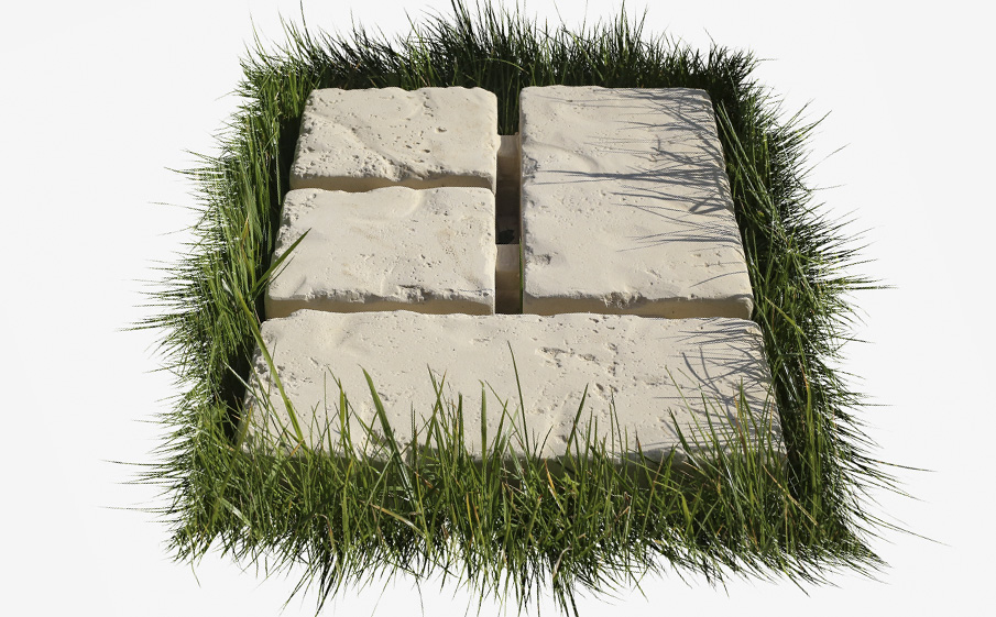 Тротуарная плитка-георешетка White Hills Тиволи, GC900-18, бетон-щебень, 580*380*80 мм