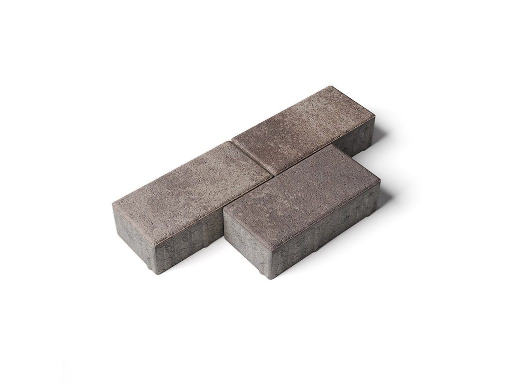 Плитка тротуарная Прямоугольник Б.2.П.6 листопад гладкий хаски, 200*100*60 мм