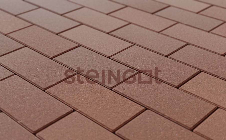 Плитка тротуарная Steingot Моноцвет, Прямоугольник, коричневый, 200*100*60 мм