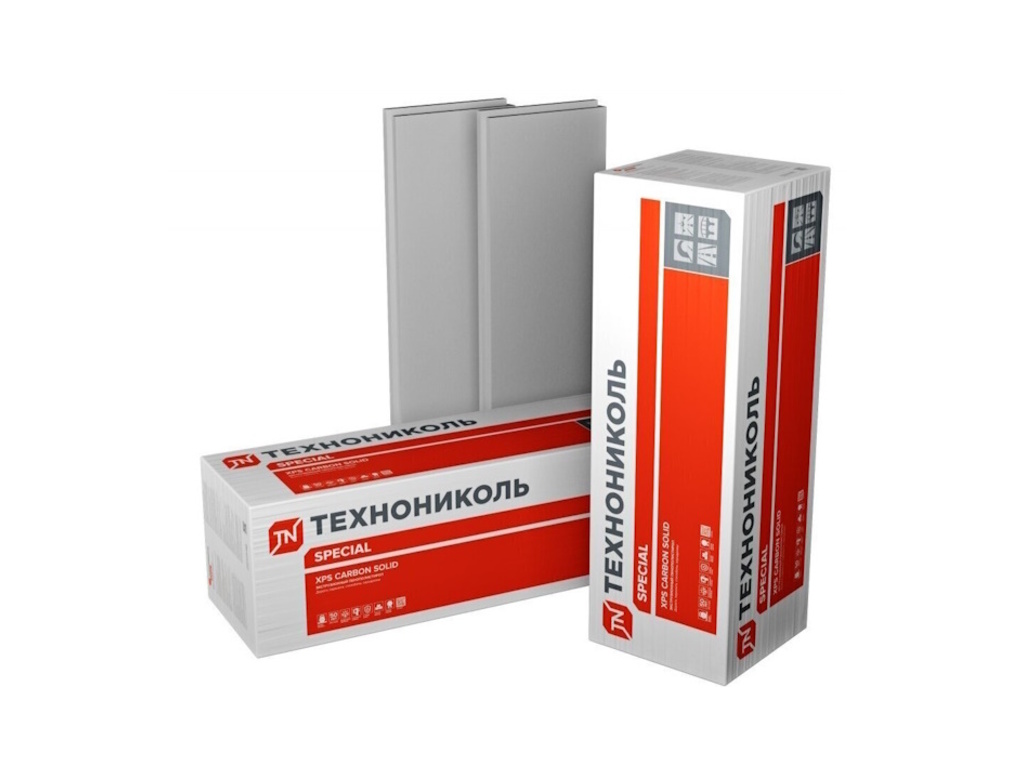 Экструдированный пенополистирол Технониколь XPS Carbon Solid 700, 8 шт/уп, 1180*580*50 мм