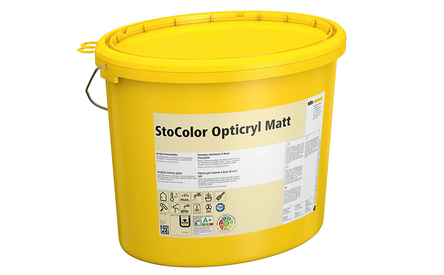 Интерьерная краска матовая StoColor Opticryl Matt, белая, 15 л