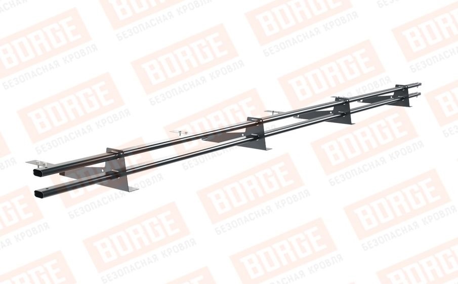 Снегозадержатель трубчатый Borge для кровли из композитной черепицы оцинкованный RAL 7016, 3 м