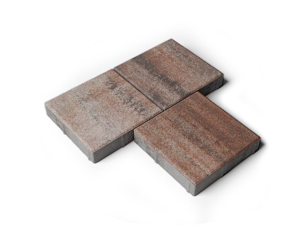 Плитка тротуарная Квадрат А.2.К.4 листопад гладкий клен, 200*200*40 мм 