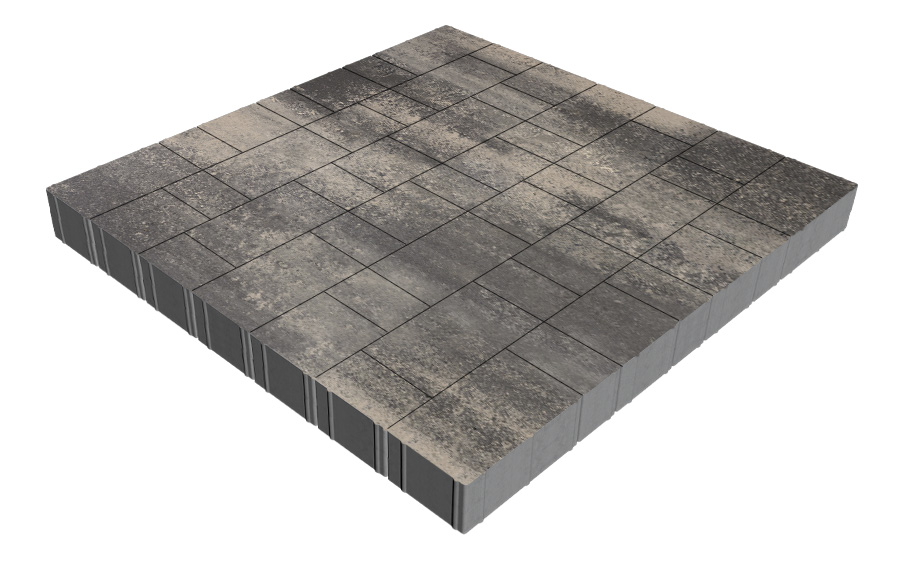 Плитка тротуарная SteinRus Новый город Рид В.8.Псм.8, гладкая, Нокс, толщина 80 мм
