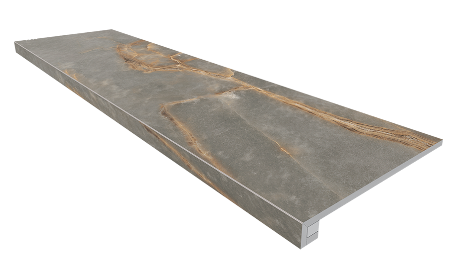 Комплект ступень и подступенок Ametis Intense IN01, неполированный, 1200*330*10 мм