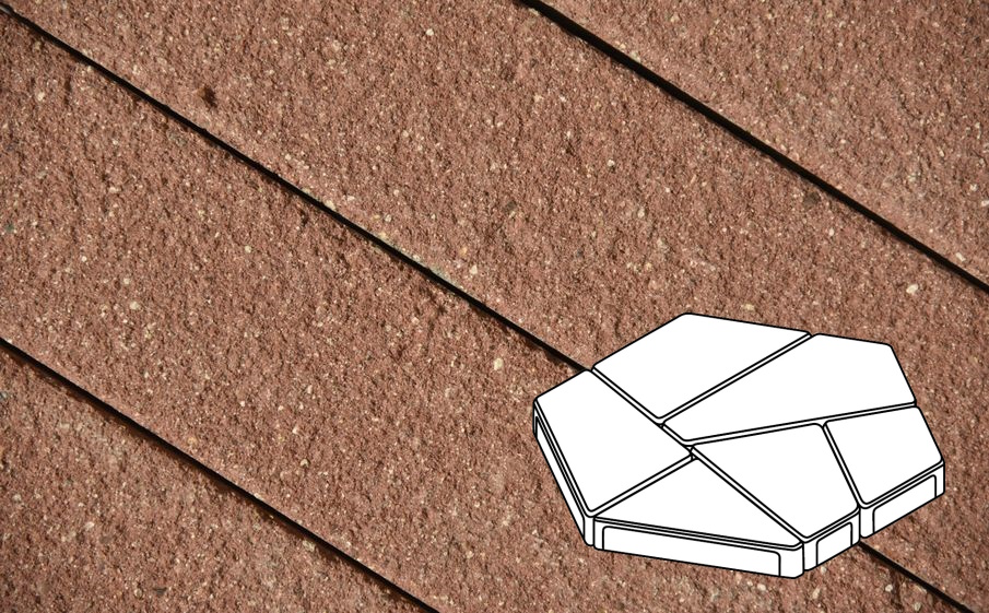 Плитка тротуарная Готика Premium Bronze, Полигональ Б.8.Фсм.8, №21, 893*780*80 мм