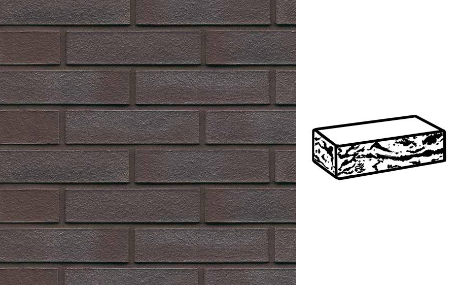 Кирпич клинкерный Muhr 20 Graphitschwarz nuanciert готик, 290*90*71 мм