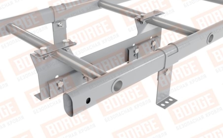 Лестница кровельная Borge для фальцевой кровли оцинкованная RAL 7004, 1,8 м