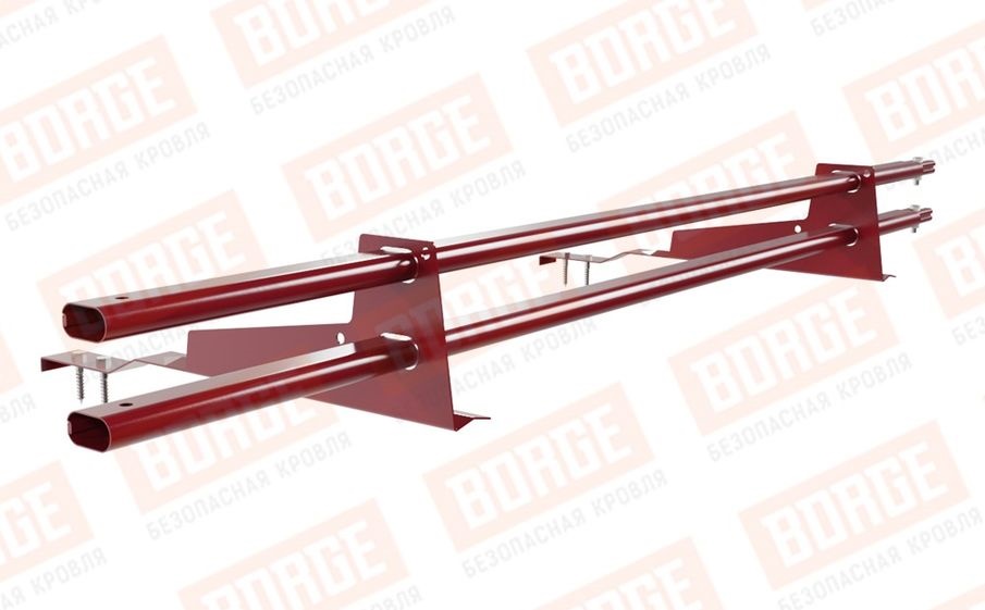 Снегозадержатель трубчатый Borge для черепичной кровли оцинкованный RAL 3003, 1,5 м