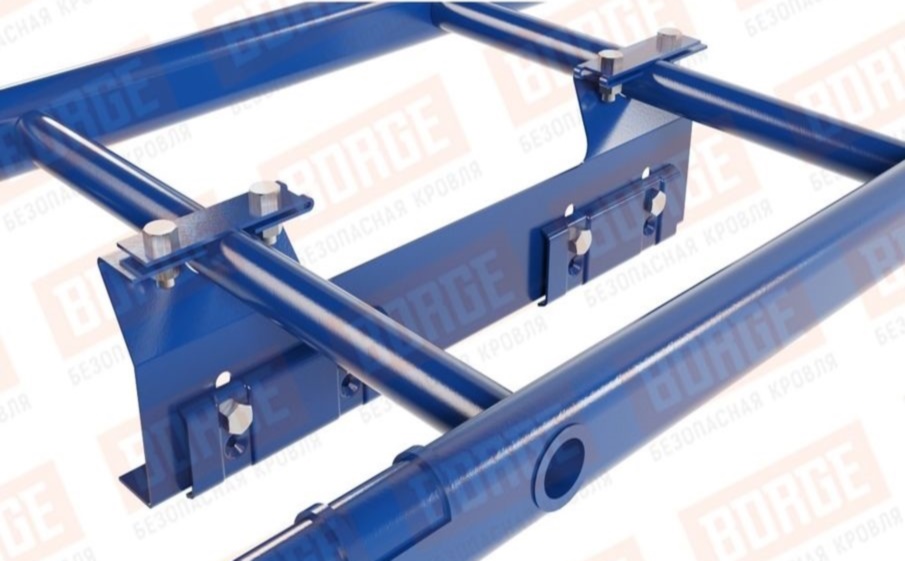 Лестница кровельная Borge для фальцевой кровли оцинкованная RAL 5005, 2,7 м