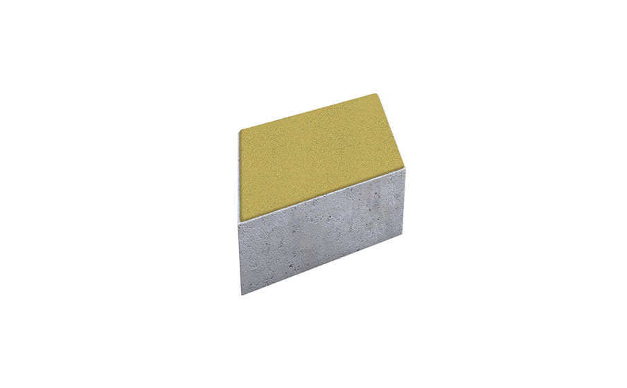 Плитка тротуарная Ромб Б.1.Р.8 стандарт гладкий желтый, 200*200*80 мм 