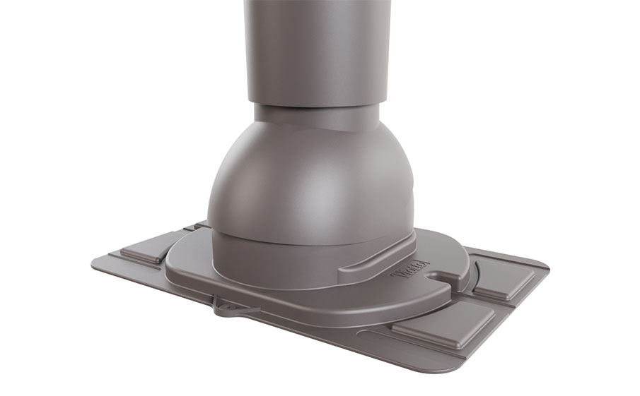 Роторная вентиляция Viotto с универсальным проходным элементом d=110 мм утепленная, RAL 8019 серо-коричневый