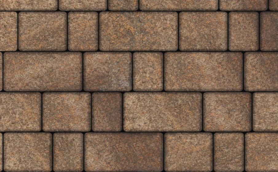 Плитка тротуарная Старый город Б.1.Фсм.8 листопад гранит клен, комплект 3 шт, толщина 80 мм