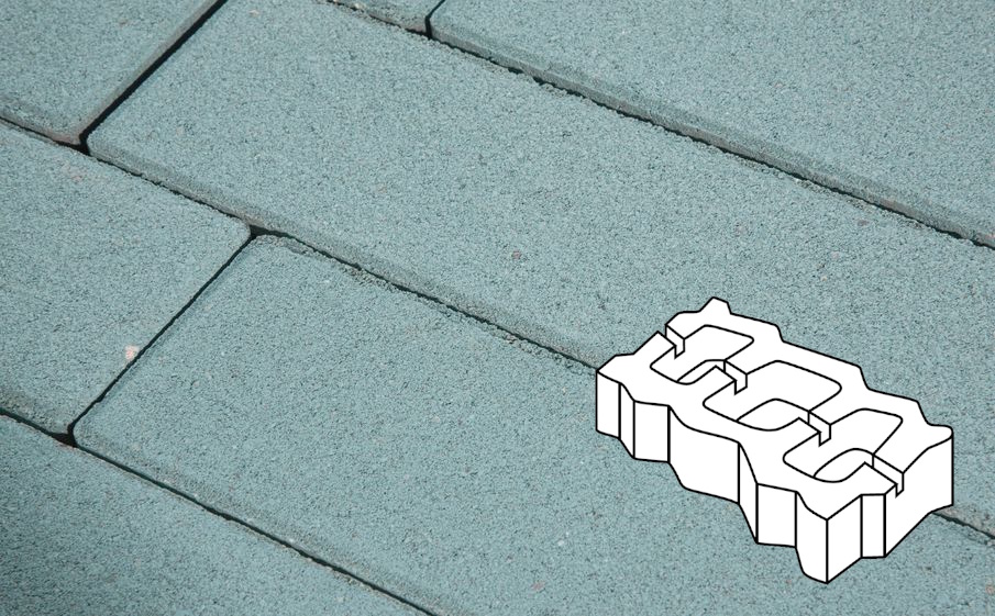 Плитка тротуарная Готика Profi, Газонная решетка Б.4.ГР.8, синий, частичный прокрас, б/ц, 450*225*80 мм