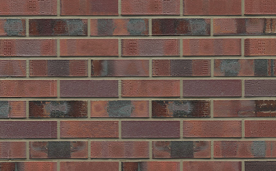 Клинкерная плитка Muhr 04KS Rotbraun-bunt Kohle Spezial 50% revers, 240*71*15 мм